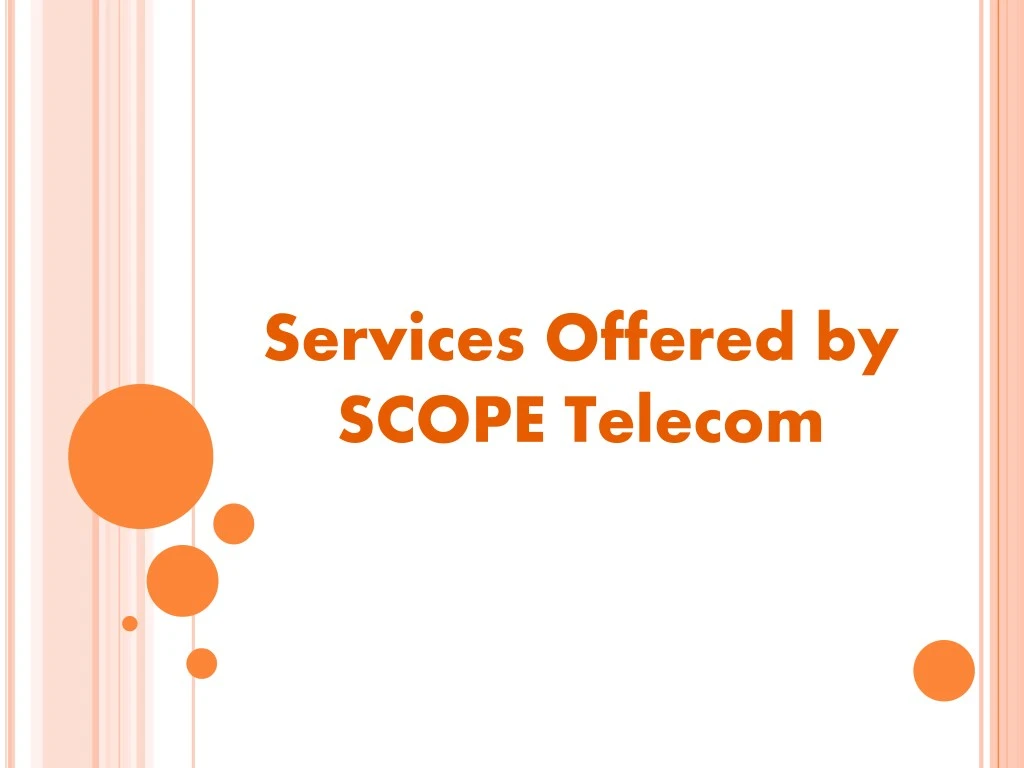 services offered by scope telecom