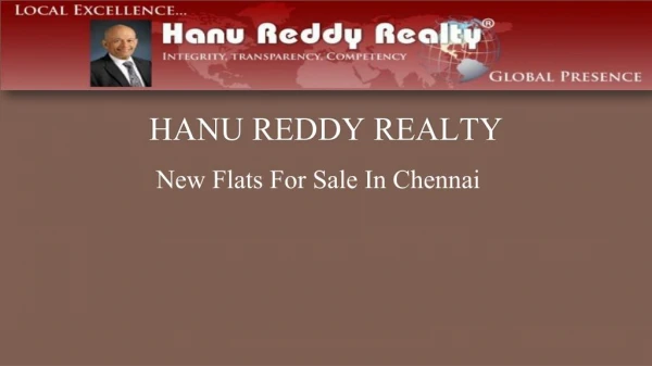 Hanu reddy realty - Properties In Chennai
