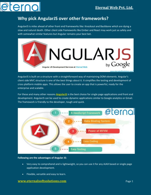 Why pick AngularJS over other frameworks?