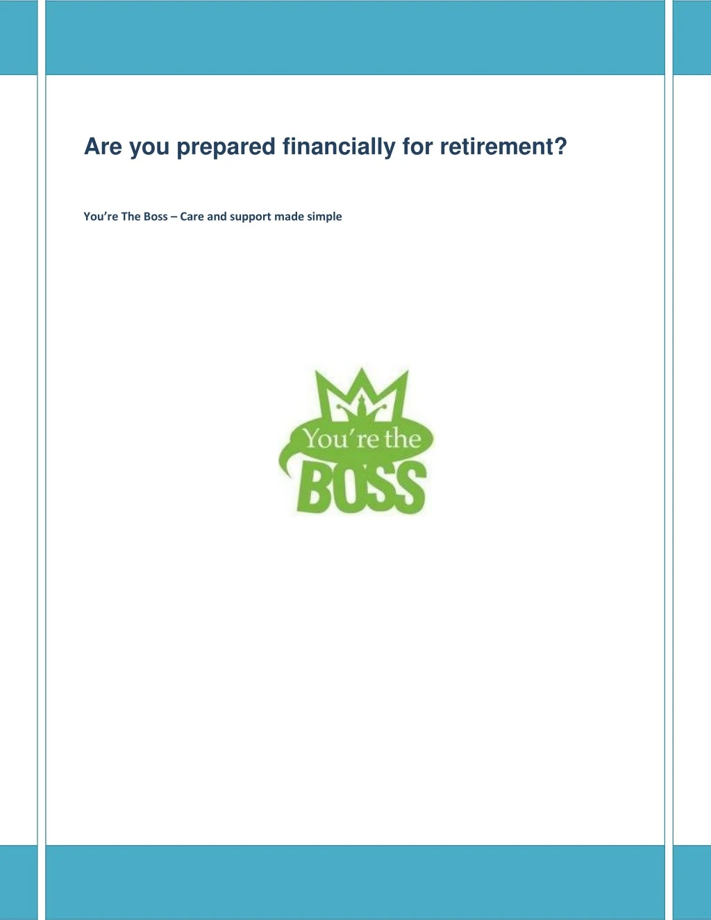 are you prepared financially for retirement