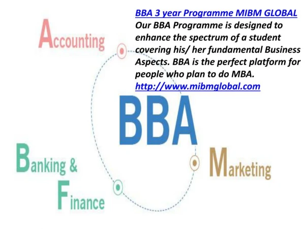 bba 3 year programme mibm global