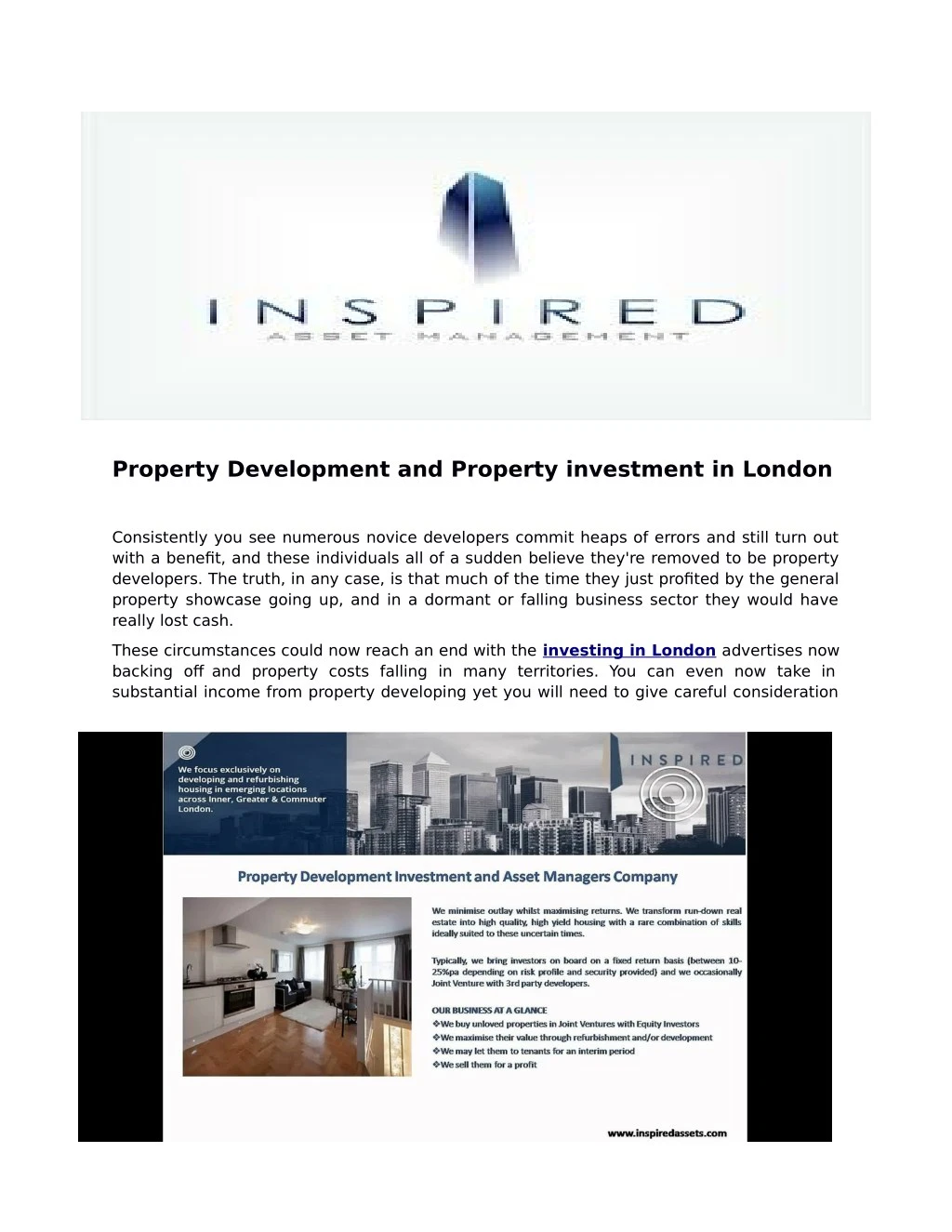 property development and property investment