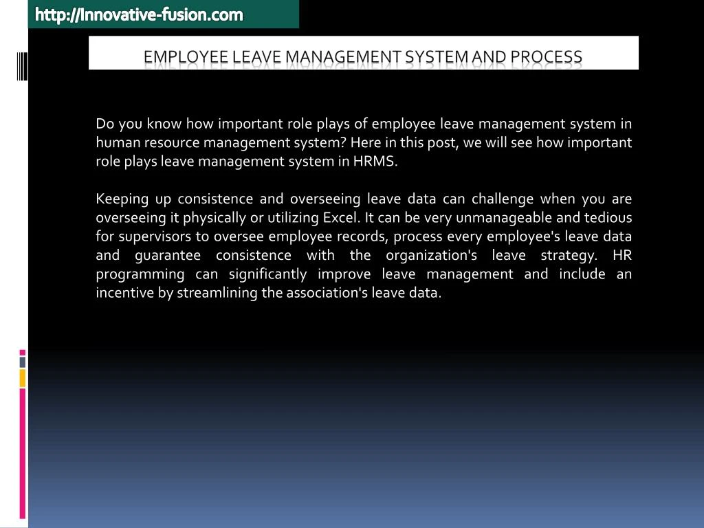 employee leave management system and process