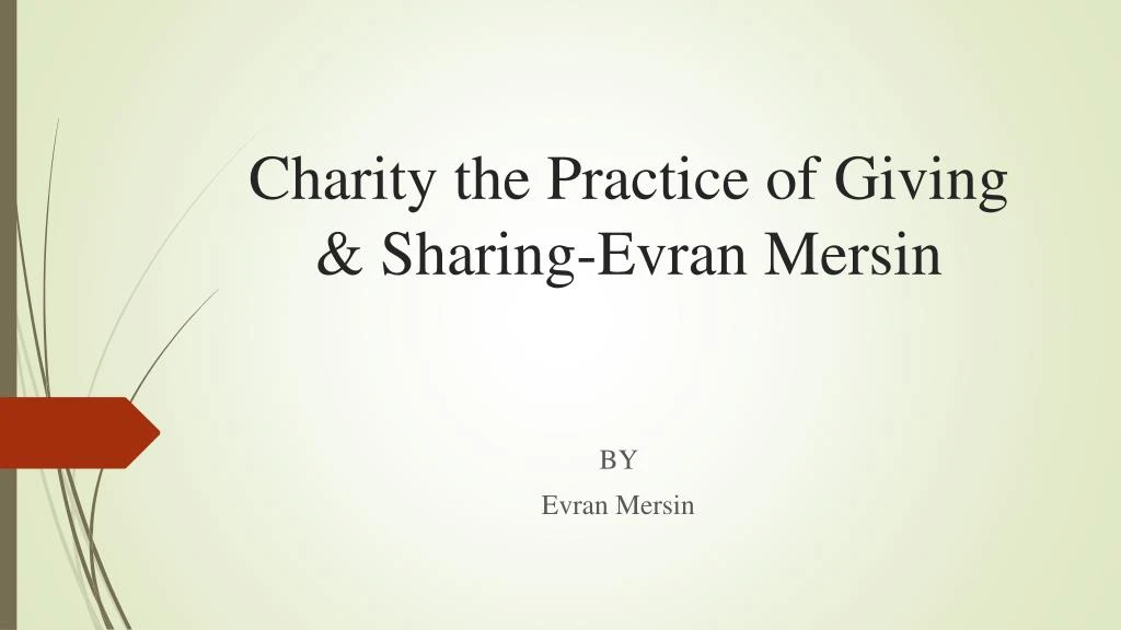 charity the practice of giving sharing evran mersin