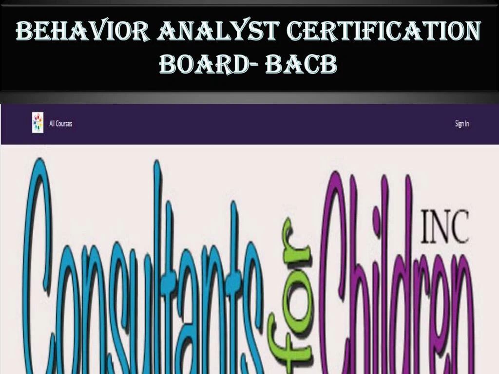 behavior analyst certification board bacb