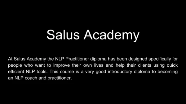 NLP and hypnotherapy - Salus Academy
