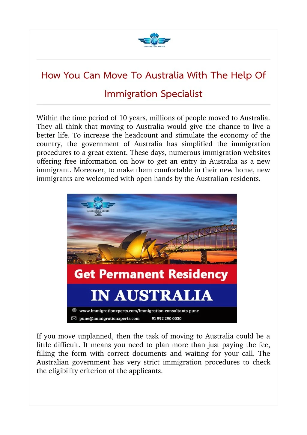 how you can move to australia with the help