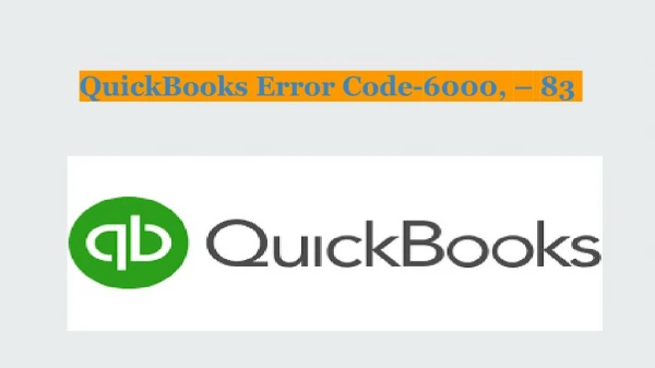 QuickBooks Error Code-6000, – 83