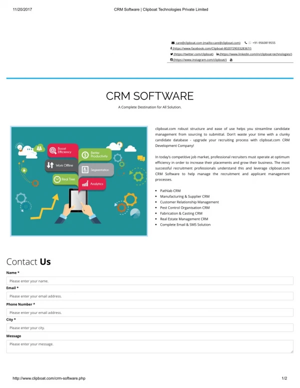 CRM Software | Clipboat Technologies Private Limited