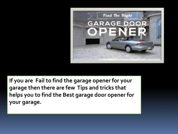 best automatic garage door opener