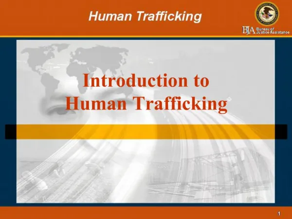 Introduction to Human Trafficking