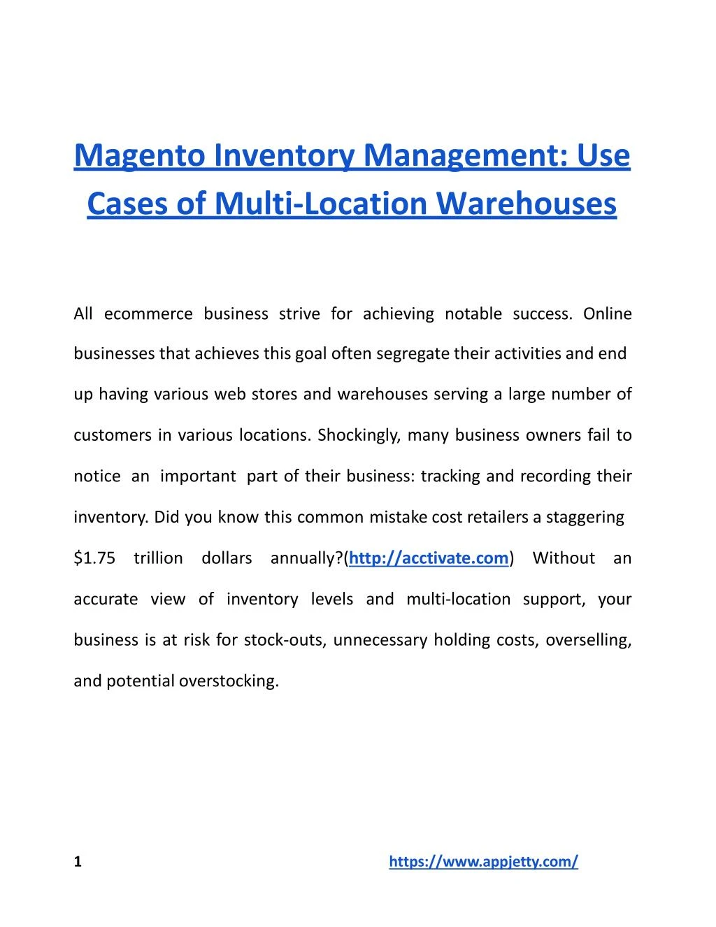 magento inventory management use cases of multi location warehouses