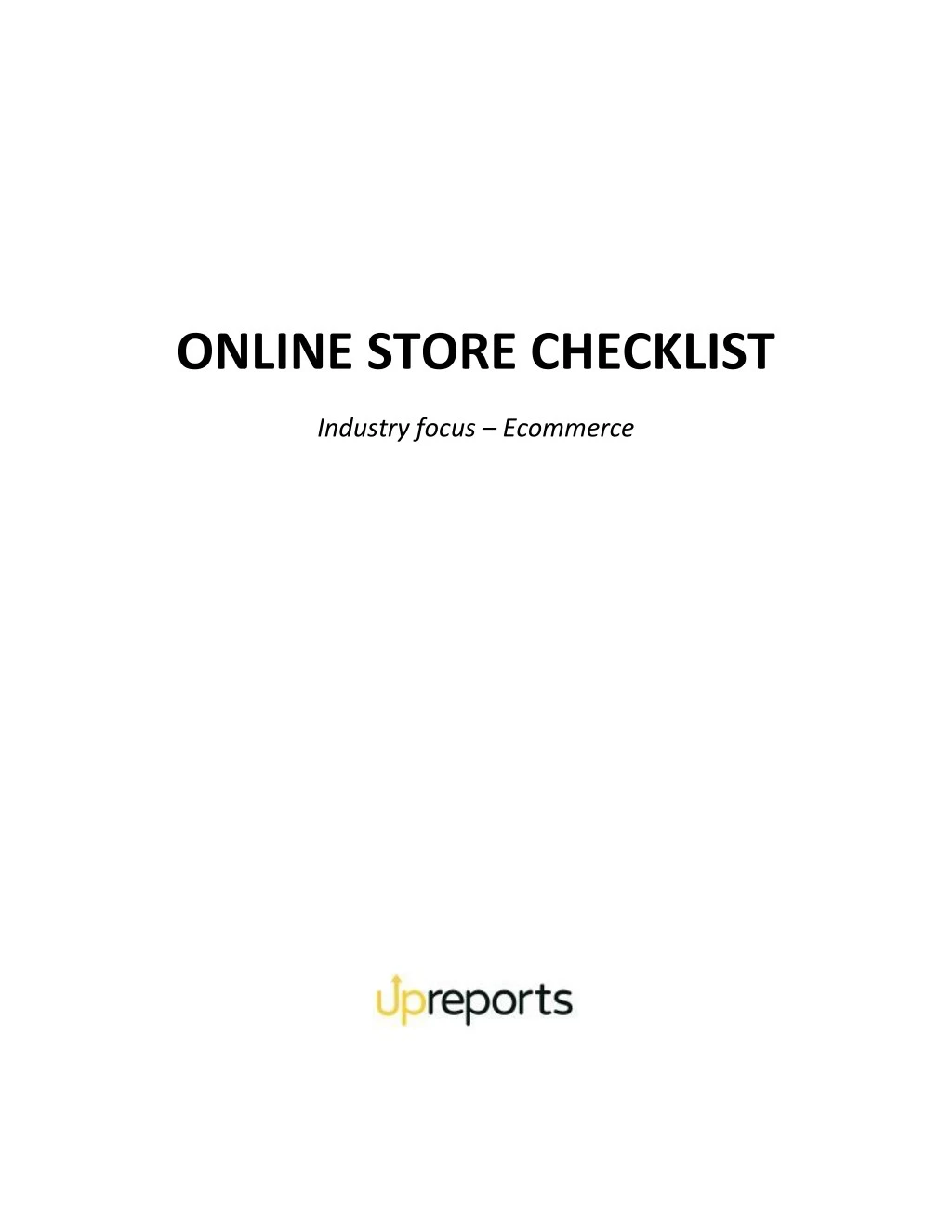 online store checklist