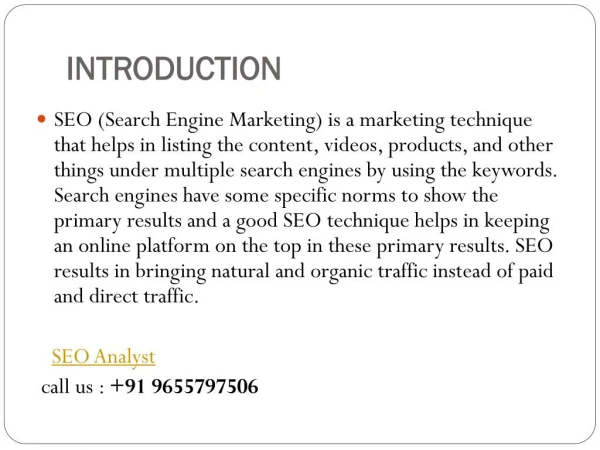 SEO Experts in Chennai,India.