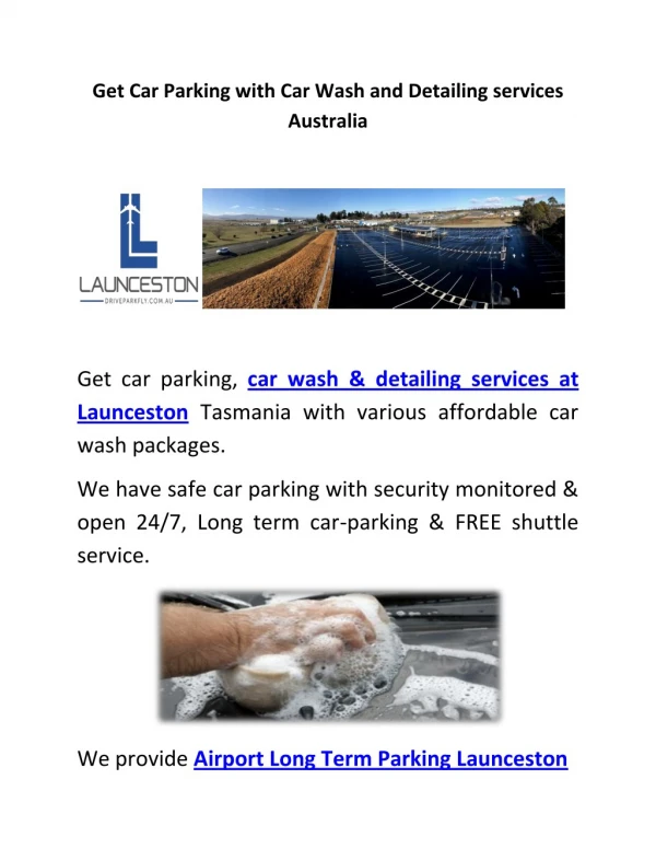 Car Wash and Detailing Services Launceston