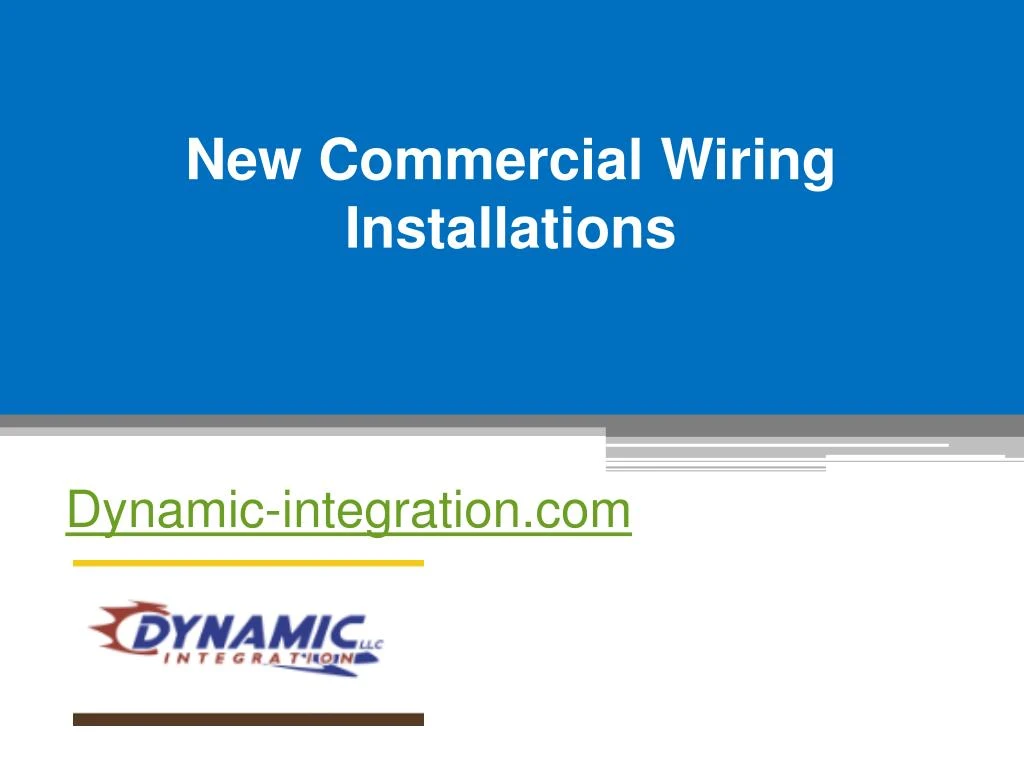 new commercial wiring installations