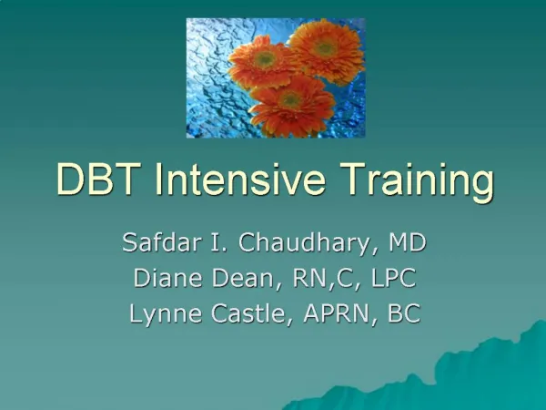 DBT Intensive Training