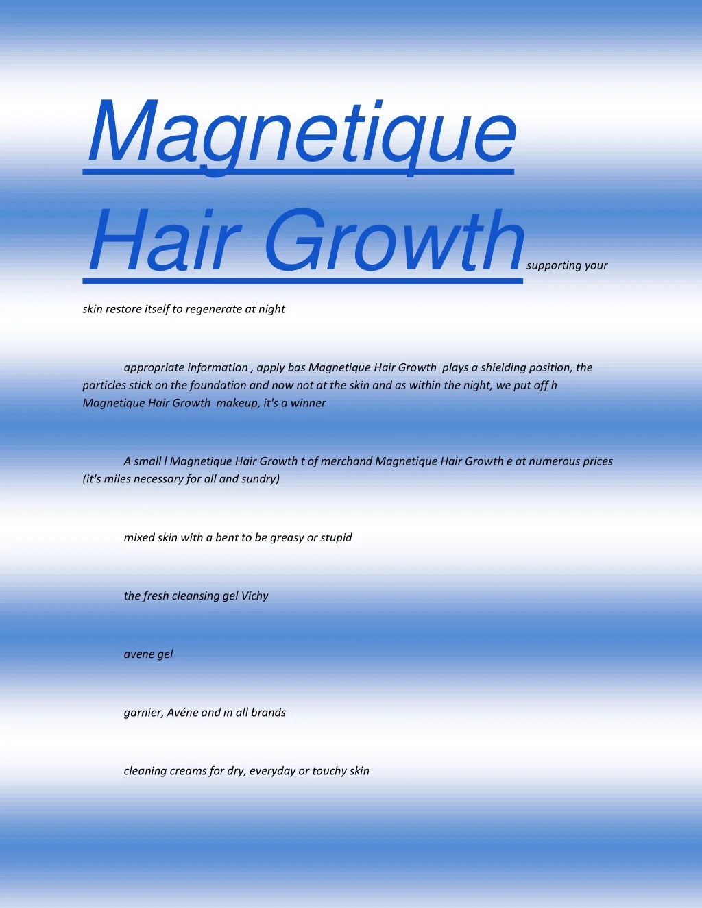 magnetique hair growth supporting your