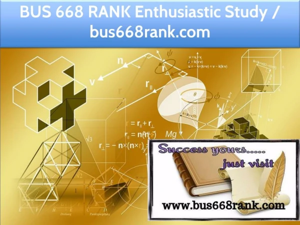 BUS 668 RANK Enthusiastic Study / bus668rank.com