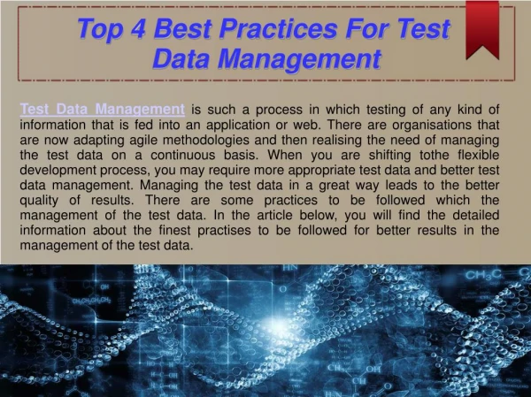 Top Best Practices For Test Data Management