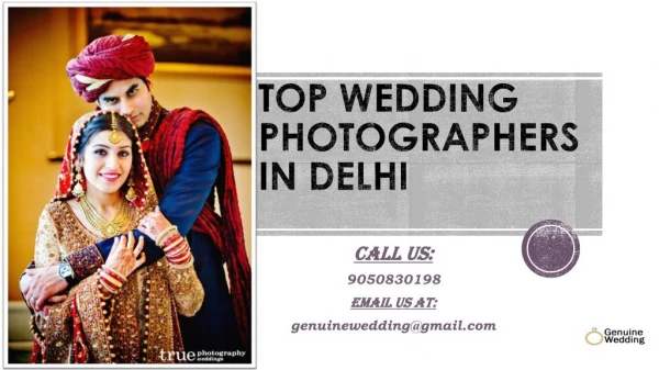 Top Wedding Photographers In Delhi | Genuine Wedding