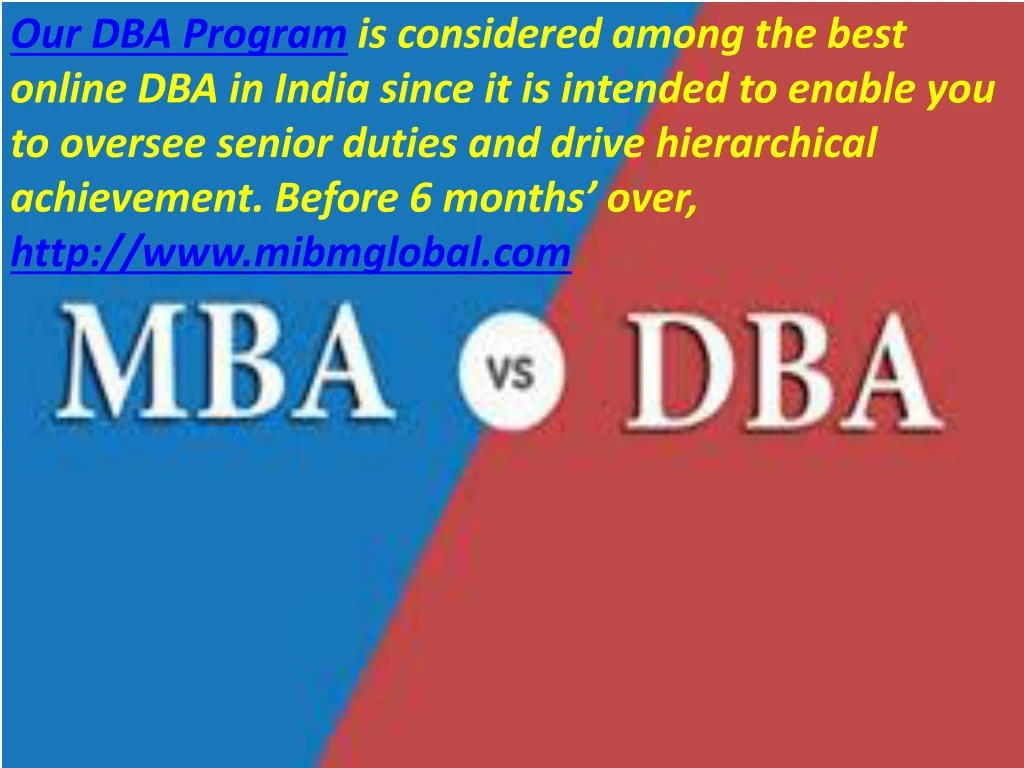 our dba program is considered among the best