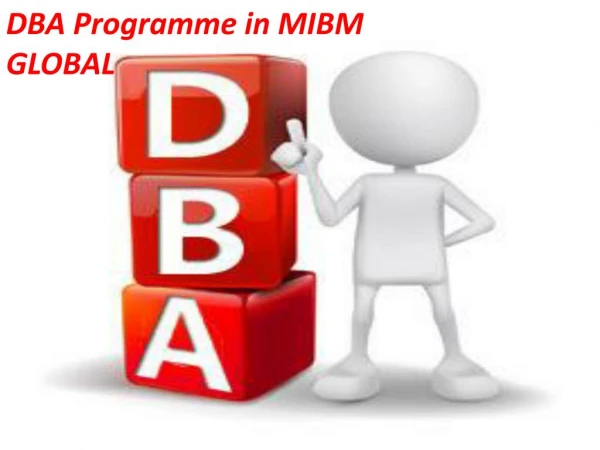 DBA Programme is considered among the best online DBA