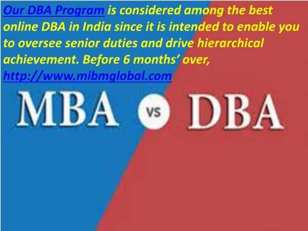 our dba program is considered among the best