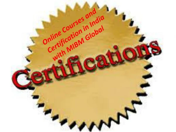 online courses and certification in india with