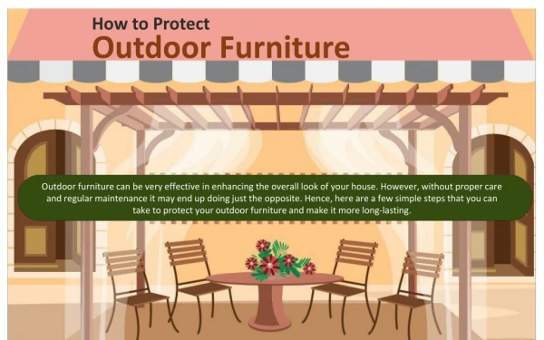 How to Protect Outdoor Furniture