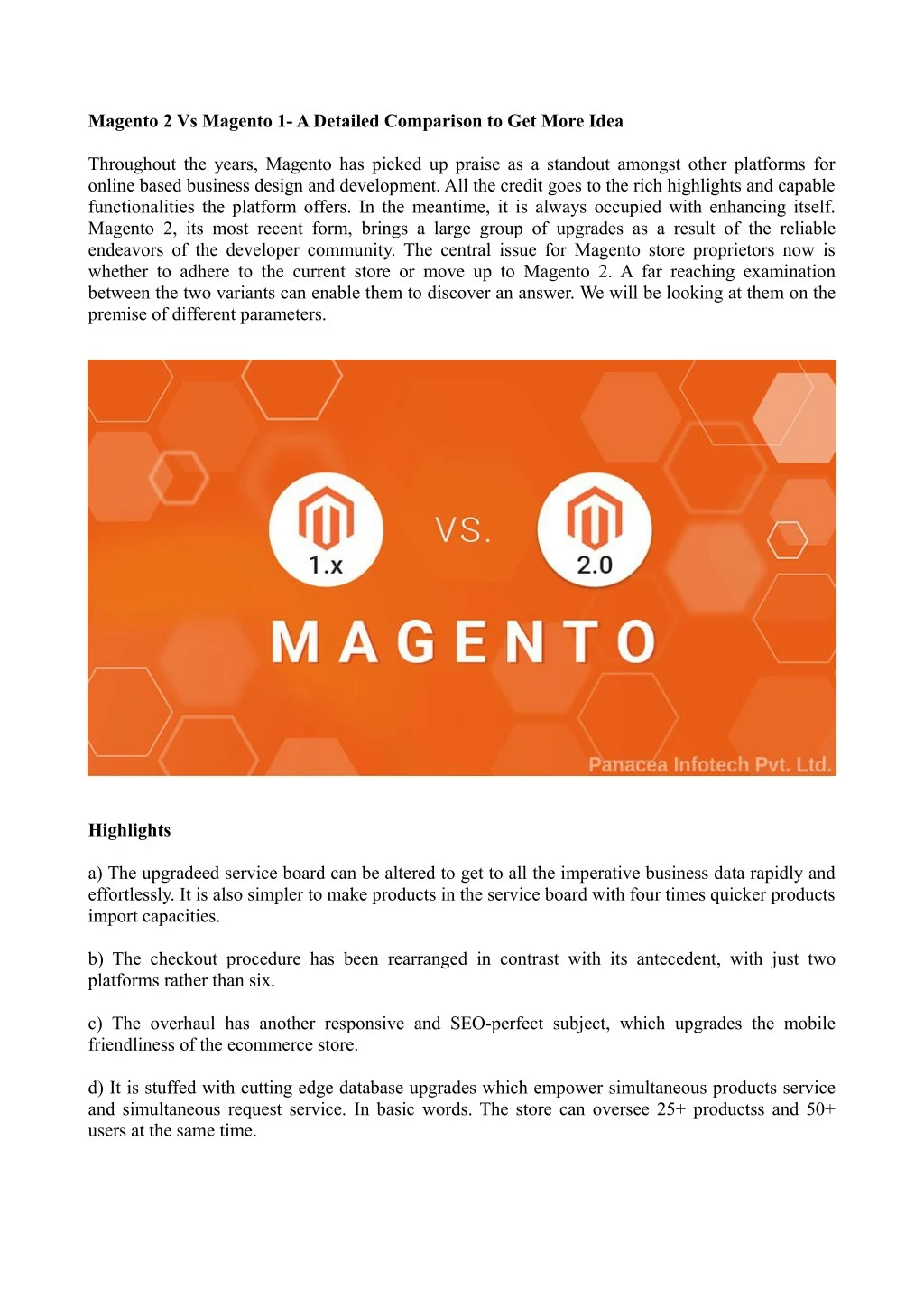 magento 2 vs magento 1 a detailed comparison