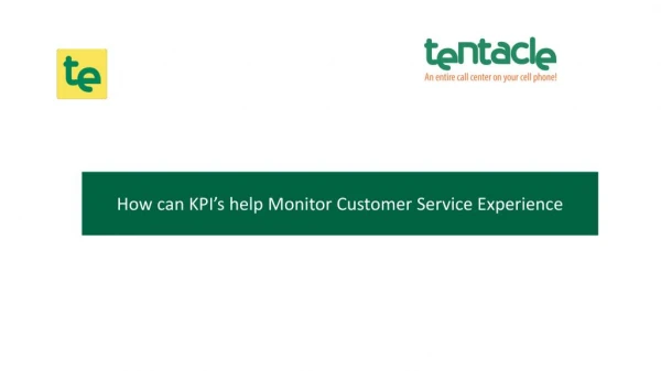 How can KPI’s help monitor customer service Experience