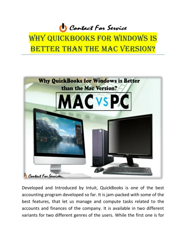 http://www.articlepoint.org/article/why-quickbooks-for-windows-is-better-than-the-mac-version.aspx