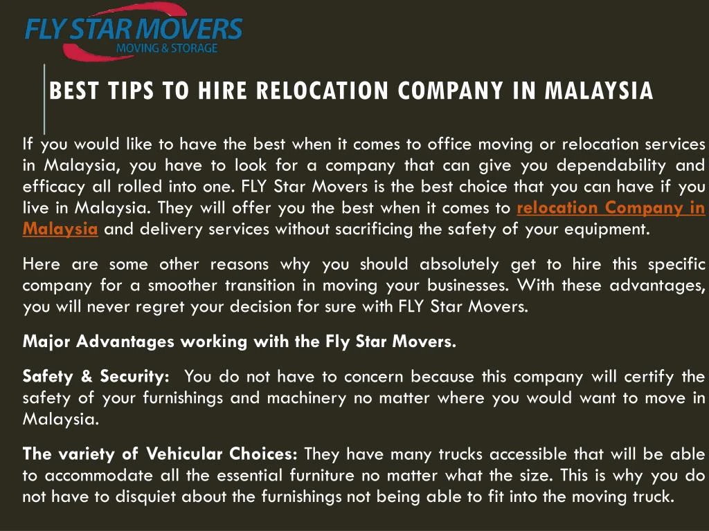best tips to hire relocation company in malaysia