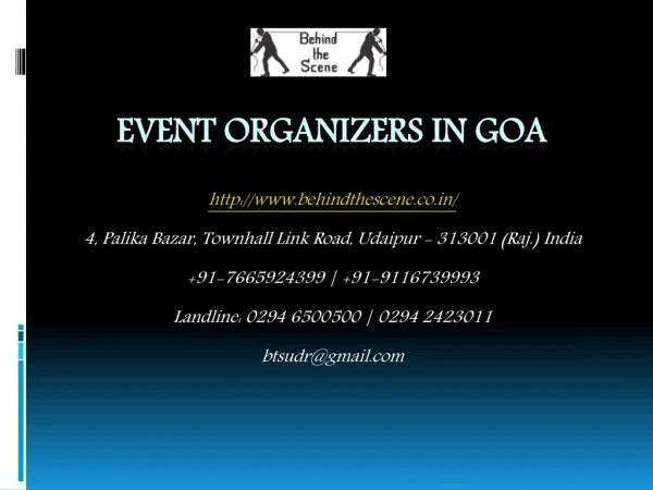 Event Organizers in Goa