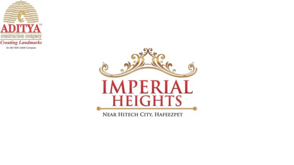 Aditya Imperial Heights in Hafeezpet Hyderabad By Aditya Construction Company