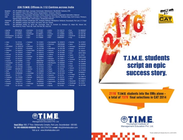 T.I.M.E CAT Coaching - Get Into Top B-Schools in First Attempt