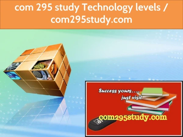 com 295 study Technology levels / com295study.com