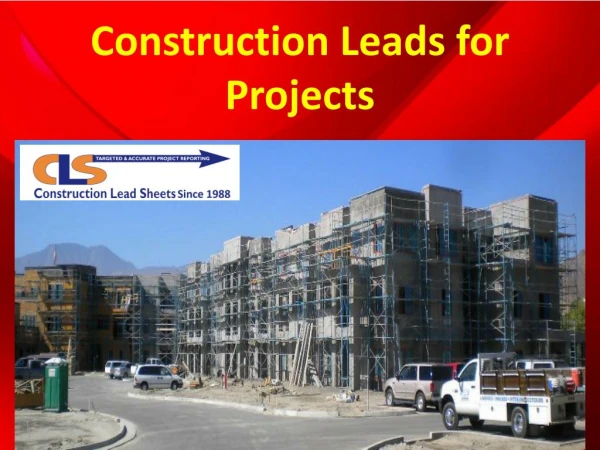 Construction Leads for Projects