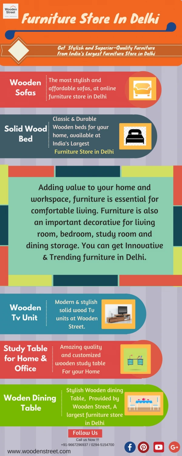 Find Best Wooden Furniture Online From Furniture store in Delhi @ Wooden Street