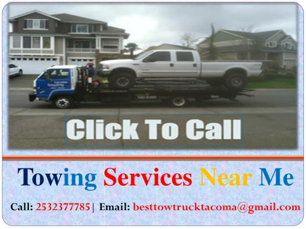 Towing Services in Tacoma Areas