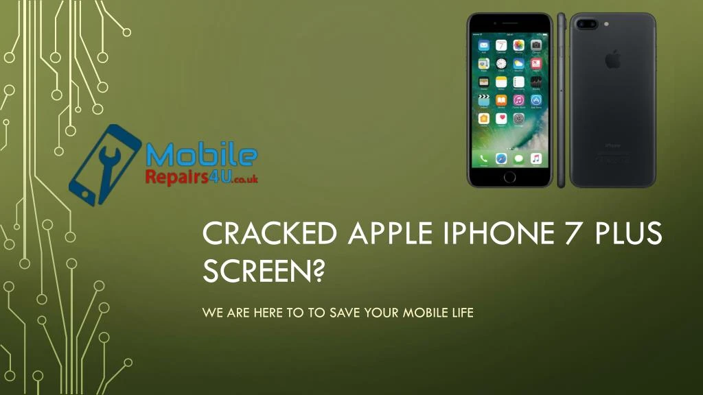 cracked apple iphone 7 plus screen