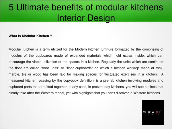 5 Ultimate benefits of modular kitchens Interior Design