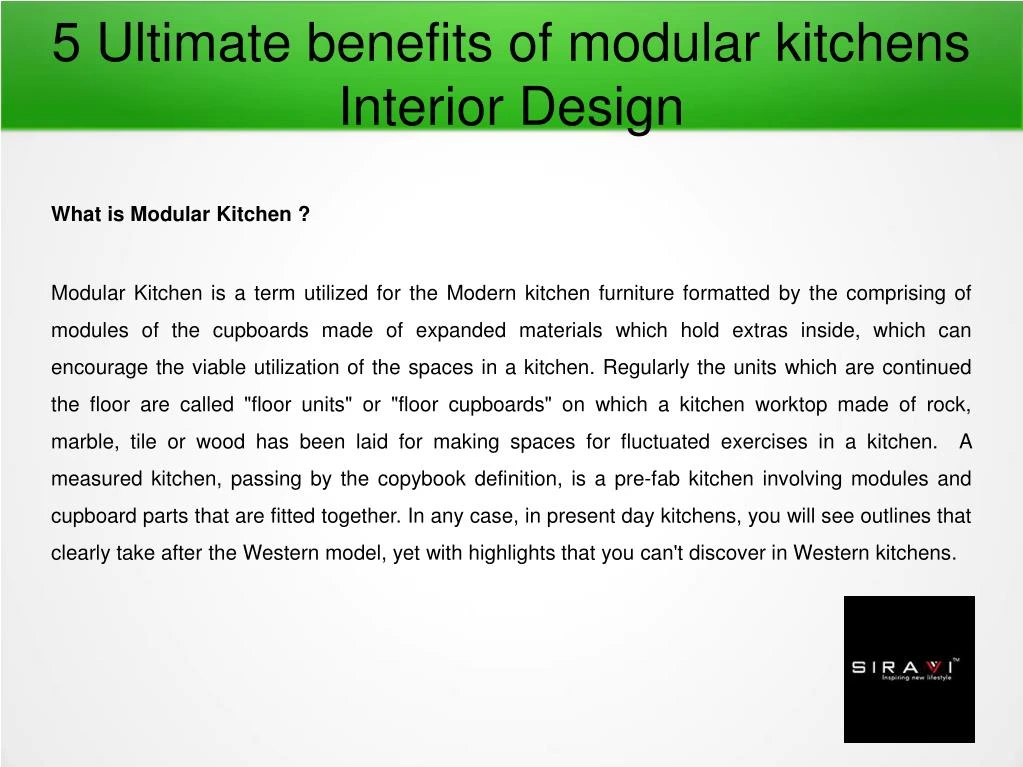 5 ultimate benefits of modular kitchens interior