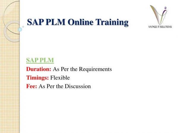 SAP PLM Training Material PPT