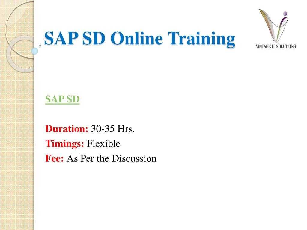 sap sd online training