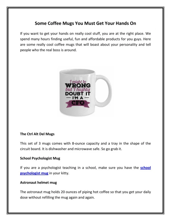 Best Coffee Mugs Online