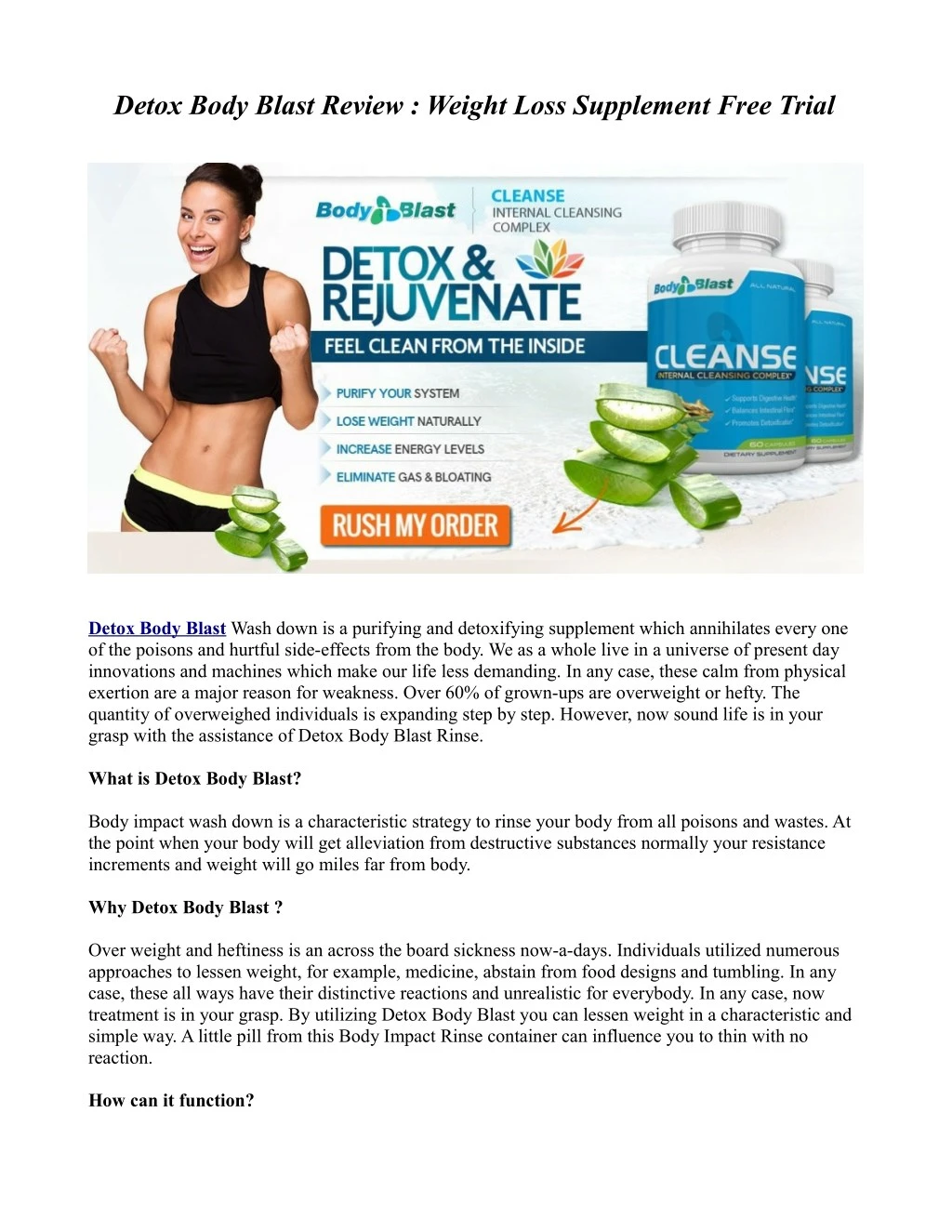 detox body blast review weight loss supplement