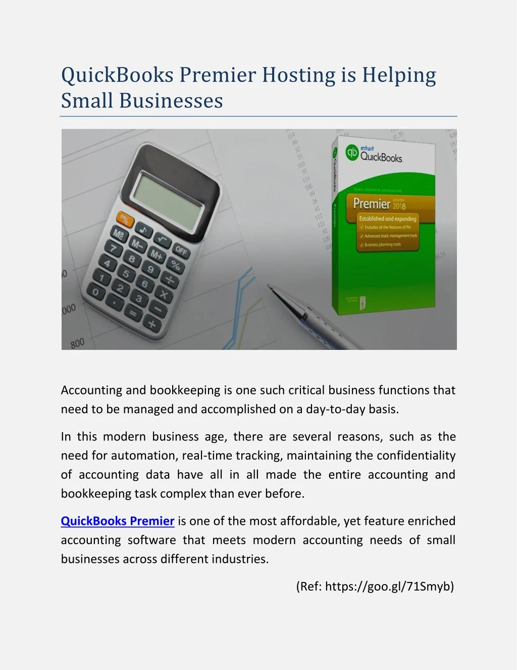quickbooks premier hosting is helping small