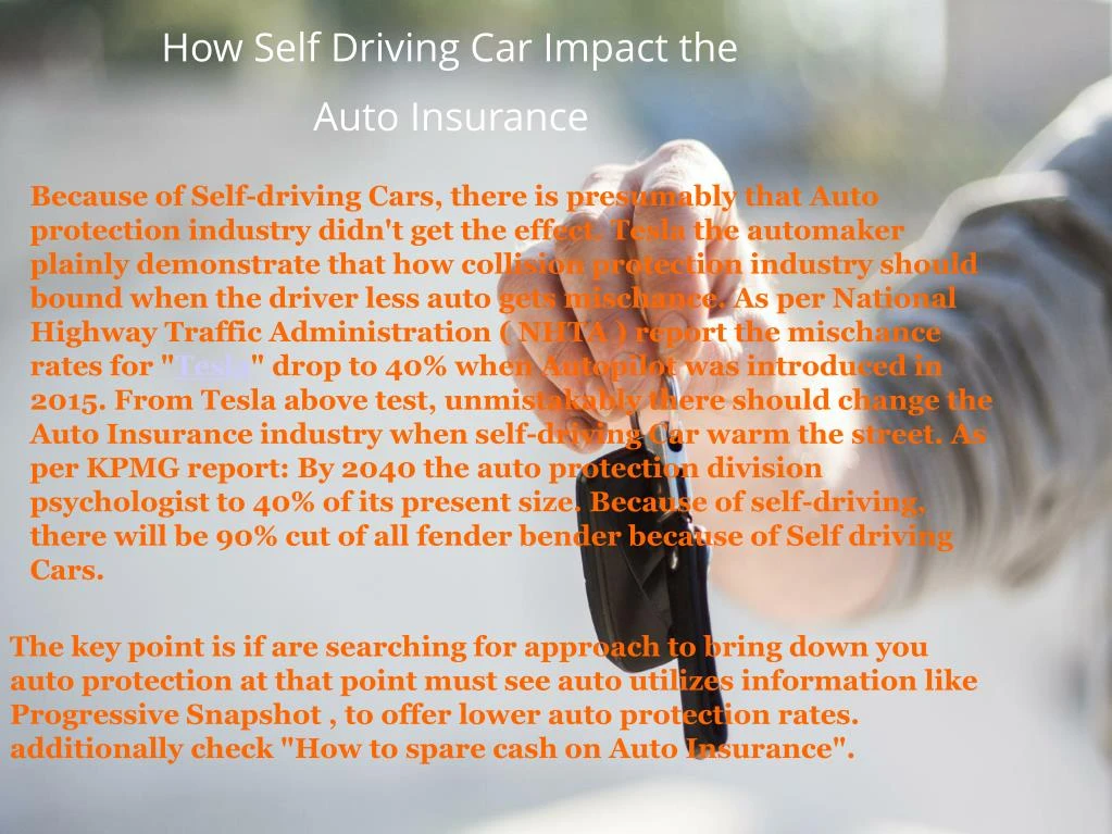 how self driving car impact the auto insurance